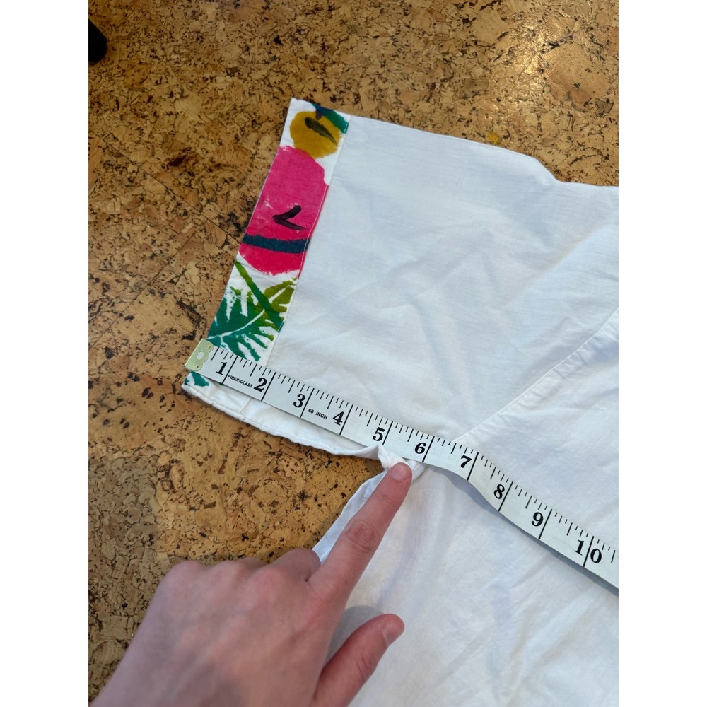 Play Alegre VINTAGE 90s Handpainted 100% cotton button down short sleeve shirt S - Picture 9 of 10